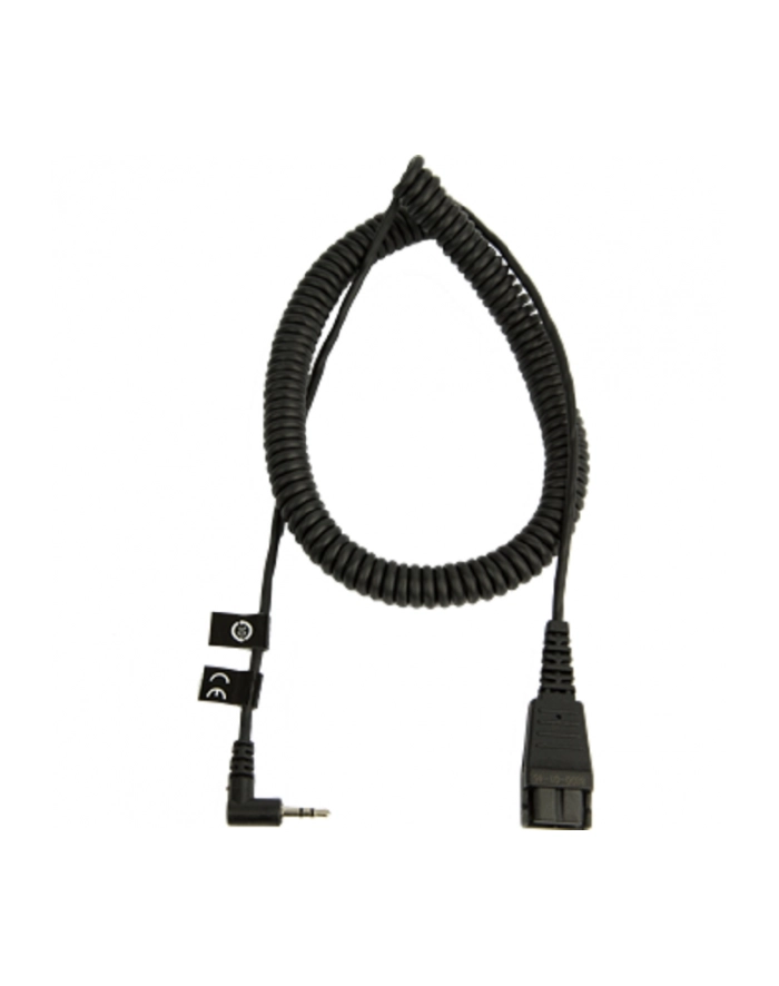 Jabra Kabel QD na 2,5mm, wtyk pod kątem, spiralny, długośc 0,5m-2,0m, Przykładowo dla Panaso (8800-01-46) główny