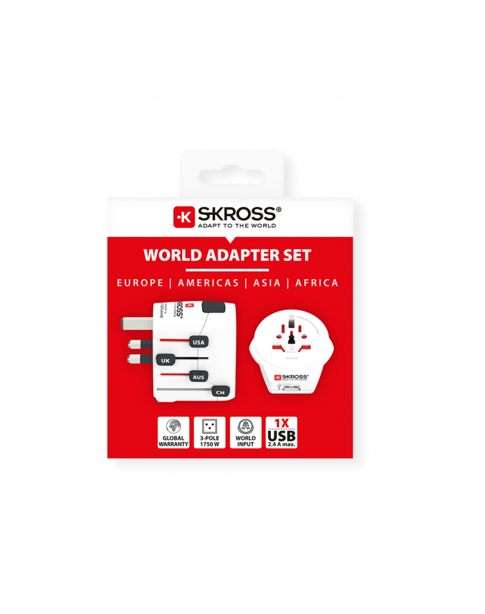 Skross Adapter podróżny PRO 1.302539 (Świat - Polska Świat) (1302539) główny