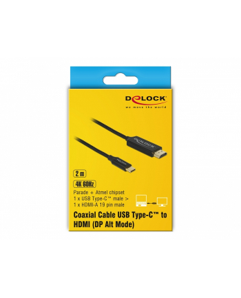 Delock Kabel USB USB-C - HDMI 2 m Czarny (84905)