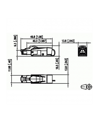 METZ CONNECT BTR C6A RJ45 FIELD PLUG PRO, 1 SZTUKA, 130E405032-E CZARNO, SREBRNY (130E405032E)