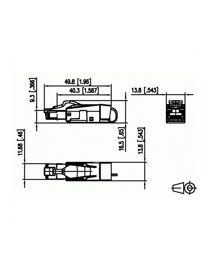 METZ CONNECT BTR C6A RJ45 FIELD PLUG PRO, 1 SZTUKA, 130E405032-E CZARNO, SREBRNY (130E405032E) główny