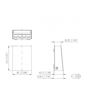 Metz Connect Patchpanel 130861-0402-E 4 Porty Bez Wyposażenia 1 U nr 2