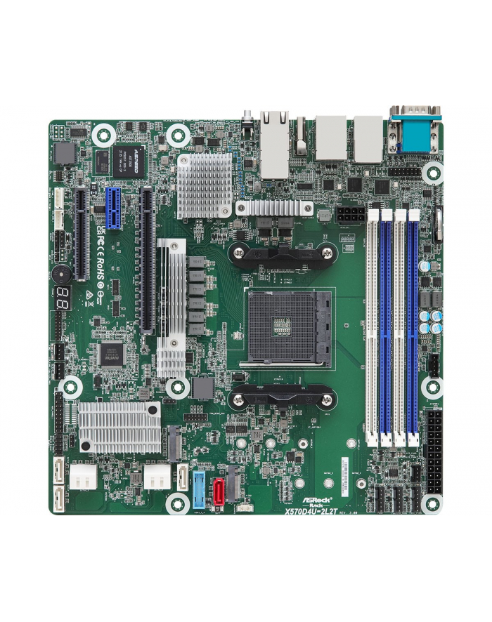 Asrock Rack X570D4U-2L2T/Bcm Płyta Główna Amd X570 Pga 1331 Micro Atx (X570D4U2L2TBCM) główny