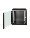 Digitus Szafa Sieciowa Wisząca Unique 19'' 12U Rack 600X600, Drzwi Szyba, Czarny, Niedzielona, Złożona, 100Kg (DN1912U66SW) - nr 16