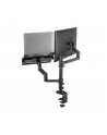 NEOMOUNTS BY NEWSTAR Laptop + Screen Desk Mount 17-27inch clamp+grommet 1 screen Black - nr 26