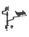NEOMOUNTS BY NEWSTAR Laptop + Screen Desk Mount 17-27inch clamp+grommet 1 screen Black - nr 38
