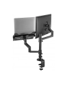 NEOMOUNTS BY NEWSTAR Laptop + Screen Desk Mount 17-27inch clamp+grommet 1 screen Black - nr 39