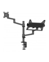 NEOMOUNTS BY NEWSTAR Laptop + Screen Desk Mount 17-27inch clamp+grommet 1 screen Black - nr 44