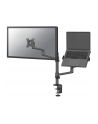 NEOMOUNTS BY NEWSTAR Laptop + Screen Desk Mount 17-27inch clamp+grommet 1 screen Black - nr 45