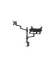 NEOMOUNTS BY NEWSTAR Laptop + Screen Desk Mount 17-27inch clamp+grommet 1 screen Black - nr 49