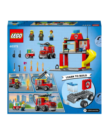 LEGO CITY 4+ Remiza strażacka i wóz strażac..60375