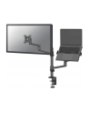 NEOMOUNTS BY NEWSTAR Laptop + Screen Desk Mount 17-27inch clamp+grommet 1 screen Black - nr 41