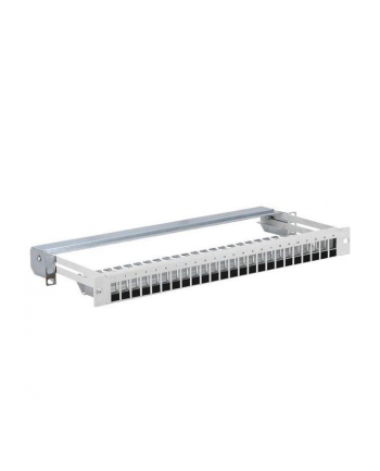 NETRACK patch panel keystone 19inch 24-porty FTP wysuwany szary