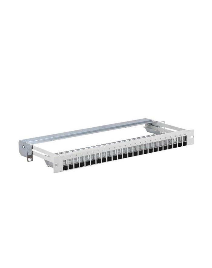NETRACK patch panel keystone 19inch 24-porty FTP wysuwany szary główny