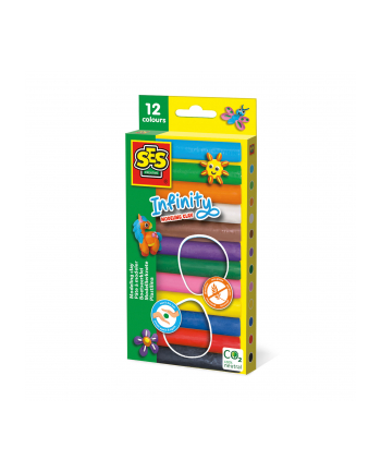 ses creative SES Plastelina 12 kolorów 180g 00406 04064 nr 1