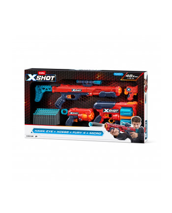 ZURU X-SHOT Excel Hawk+Xcess+Fury4+...36585 47540