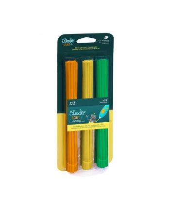 FILAMENT 3DOODLER START EKO, 25MM, 75 SZTUK, 3 KOLORY, POM, ŻÓŁTY, ZIEL 3DS-ECO-MIX2-75