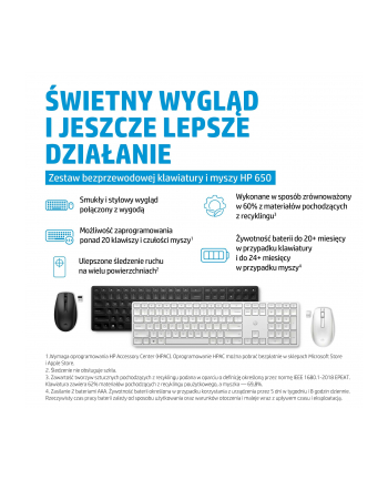 hewlett-packard Klawiatura i Mysz HP 650 4R013AA Czarny