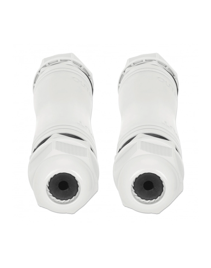 Intellinet Zewnętrzny łącznik RJ45 PoE+ 30W, do 1000m, zestaw 2 szt, IP67 (561952) główny