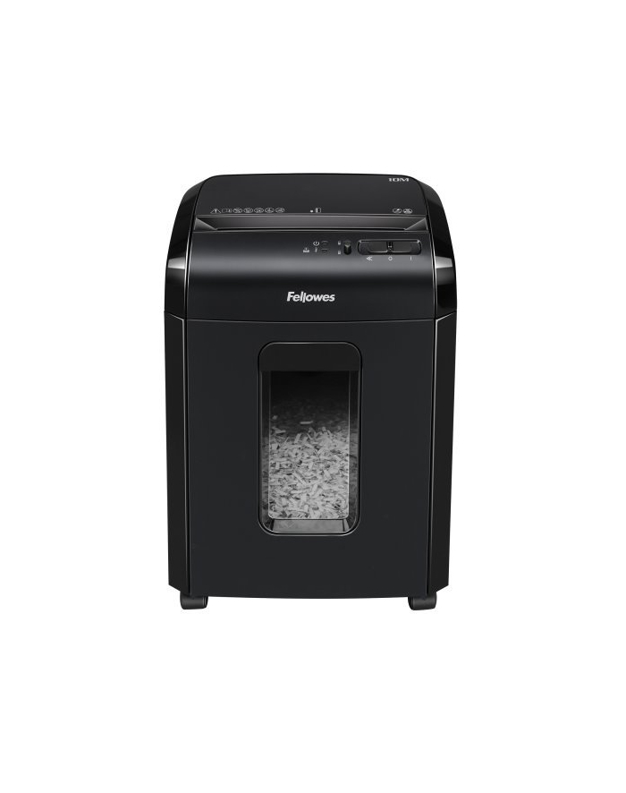 Fellowes Niszczarka 10M, Mikrościnek 2X12Mm, 10 Kartek, P 5/T 5 Din, Czarny główny