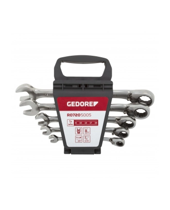 Gedore Red Zestaw Kluczy Płaskooczkowych Z Przełączaną Grzechotką 5Częściowy 3300872 nr 1