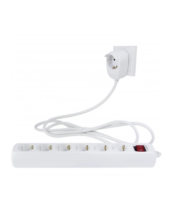 Rev Multiple Socket Outlet White 6+1-fold 2m Powersplit + przełącznik marki (12695114) nr 2