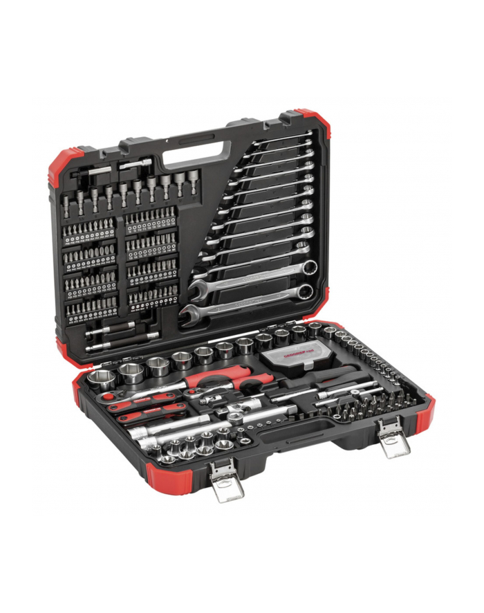 Gedore Zestaw Kluczy Nasadowych 232 el. Napęd 1/2 1/4″ Adapter Narzędzia Grzechotka Nasadki Do Bitów Czerwony R46003232 główny