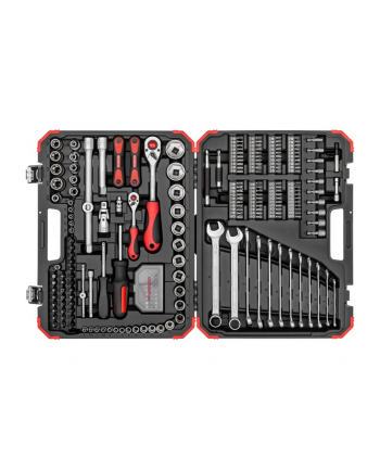 Gedore Zestaw Kluczy Nasadowych 232 el. Napęd 1/2 1/4″ Adapter Narzędzia Grzechotka Nasadki Do Bitów Czerwony R46003232