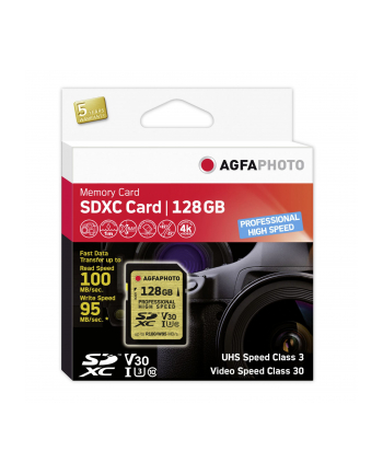 AgfaPhoto SDXC UHS I 128GB Professional High Speed U3 V30 nr 1