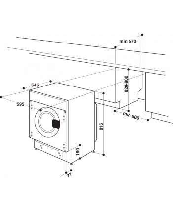 whirlpool Pralka do zabudowy BIWMWG81485PL nr 2