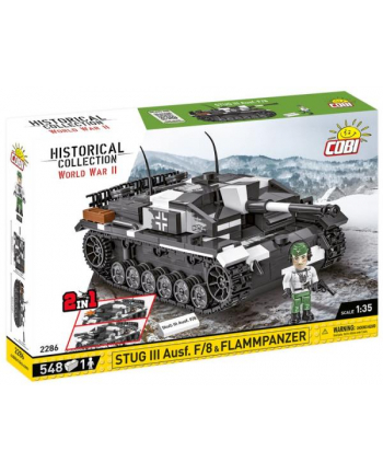 COBI 2286 Historical Collection WWII Działo StuG III Ausf.F/8 'amp; Flammpanzer 536 klocków