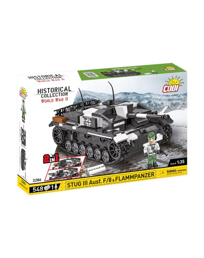 COBI 2286 Historical Collection WWII Działo StuG III Ausf.F/8 'amp; Flammpanzer 536 klocków główny