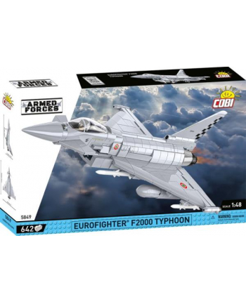 COBI 5849 Armed Forces Wielozadaniowy myśliwiec (wersja europejska)ROFIGHTER F2000 TYPHOON 642 klocki