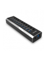 Lindy 10 Port USB 3.0 Hub with On/Off Switches USB 3.2 Gen 1 (3.1 Gen 1) Type-B 5000 Mbit/s Czarny - nr 11