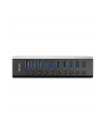 Lindy 10 Port USB 3.0 Hub with On/Off Switches USB 3.2 Gen 1 (3.1 Gen 1) Type-B 5000 Mbit/s Czarny - nr 4