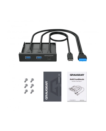 Graugear USB-HUB Multi Front Panel, 3.2 Gen2 Type-C retail (GMP01)