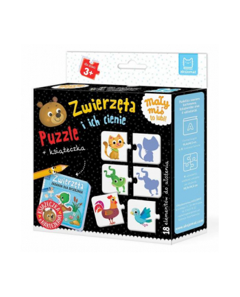 aksjomat Książeczka Mały Miś to lubi! 3+ Zwierzęta i ich cienie. Puzzle + książeczka