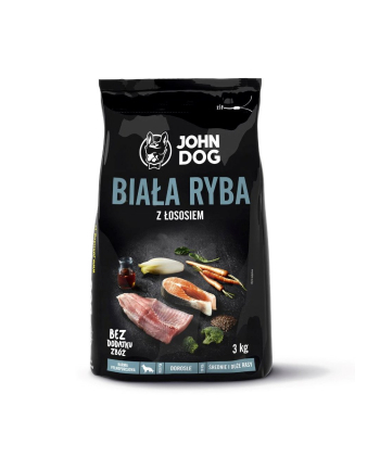 John Dog PREMIUM Ś/D RASY biała ryba z łososiem 3kg