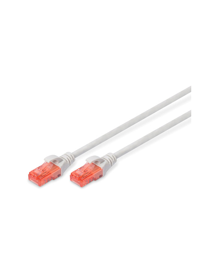 DIGITUS Kabel krosowy CAT 6 U-UTP PCW AWG 26/7 długość 10 m kolor szary główny