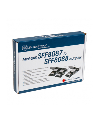 SILVERSTONE TECHNOLOGY SILVERSTONE SST-SA011 - WEWNĘTRZNY MINI SAS 26-PINOWY SFF8087 DO ZEWNĘTRZNEJ 36-PINOWEJ SFF8088 OM PCI-E UCHWYT NA KARTĘ  ()