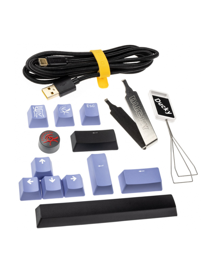 Klawiatura gamingowa Ducky ONE 3 Classic SF MX-Speed-Silver RGB LED US czarno-biała, mechaniczna główny