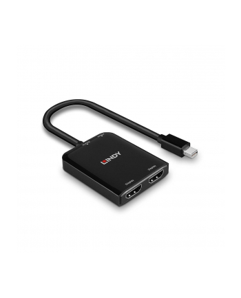 Konwerter Mini DisplayPort do 2xHDMI LINDY MST czarny