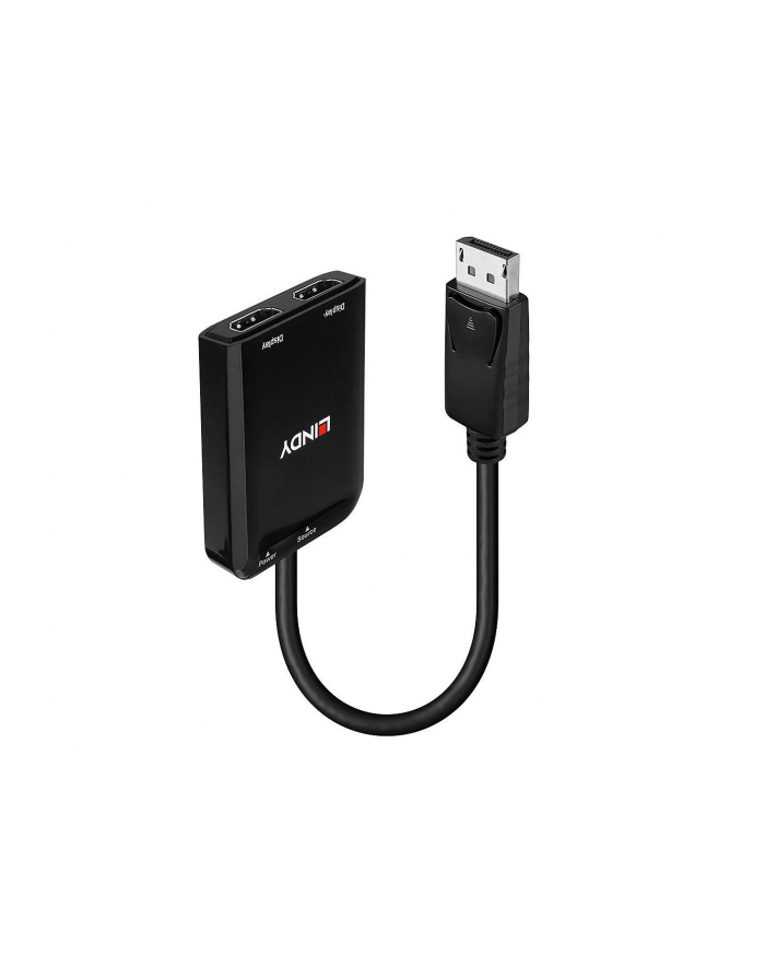 Konwerter DisplayPort do 2xHDMI LINDY MST czarny główny