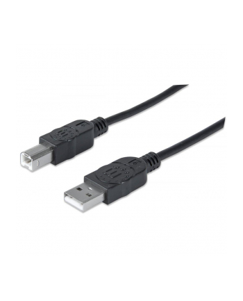 Kabel Manhattan USB2.0 A-B M/M Hi-Speed 1m czarny