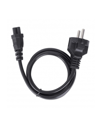 Kabel zasilający koniczynka Manhattan Schuko/C5 1m czarny