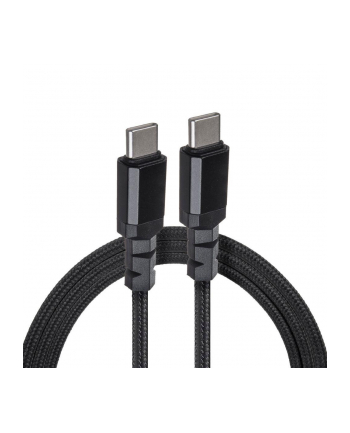 Kabel 2 x USB-C 100W Maclean MCE492 wspierający PD przesył danych do 10Gbps 5A czarny dł. 2m