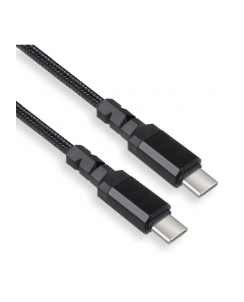 Kabel 2 x USB-C 15W Maclean MCE494 wspierający QC 3.0 przesył danych 3A czarny dł. 2m