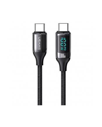 Kabel USB Usams U78 USB-C/USB-C 100W PD Fast Charging 1,2m LED-czarny