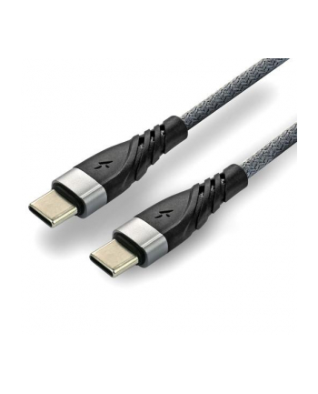 Kabel USB - USB-C / Typ-C everActive CBB-1CG 1m do 3A z obsługą szybkiego ładowania przewód pleciony szary