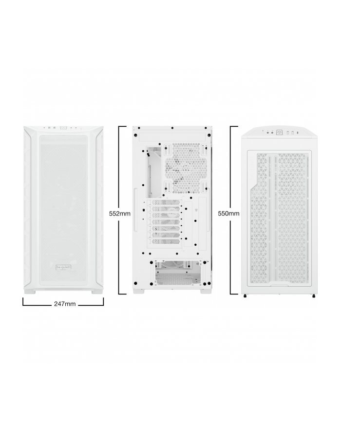 Obudowa be quiet! Shadow Base 800 FX White E-ATX Midi ARGB z oknem bez zasilacza główny